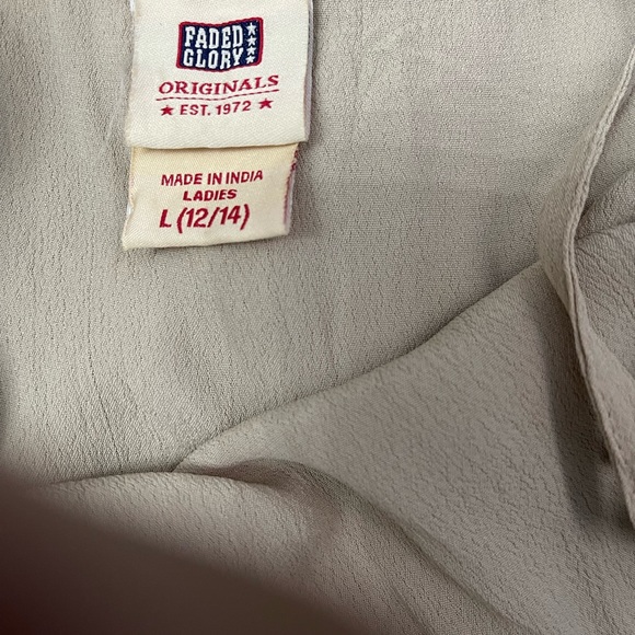 🌞Tan Crochet Trim Spaghetti Straps Slip Top    Size L - Picture 3 of 5